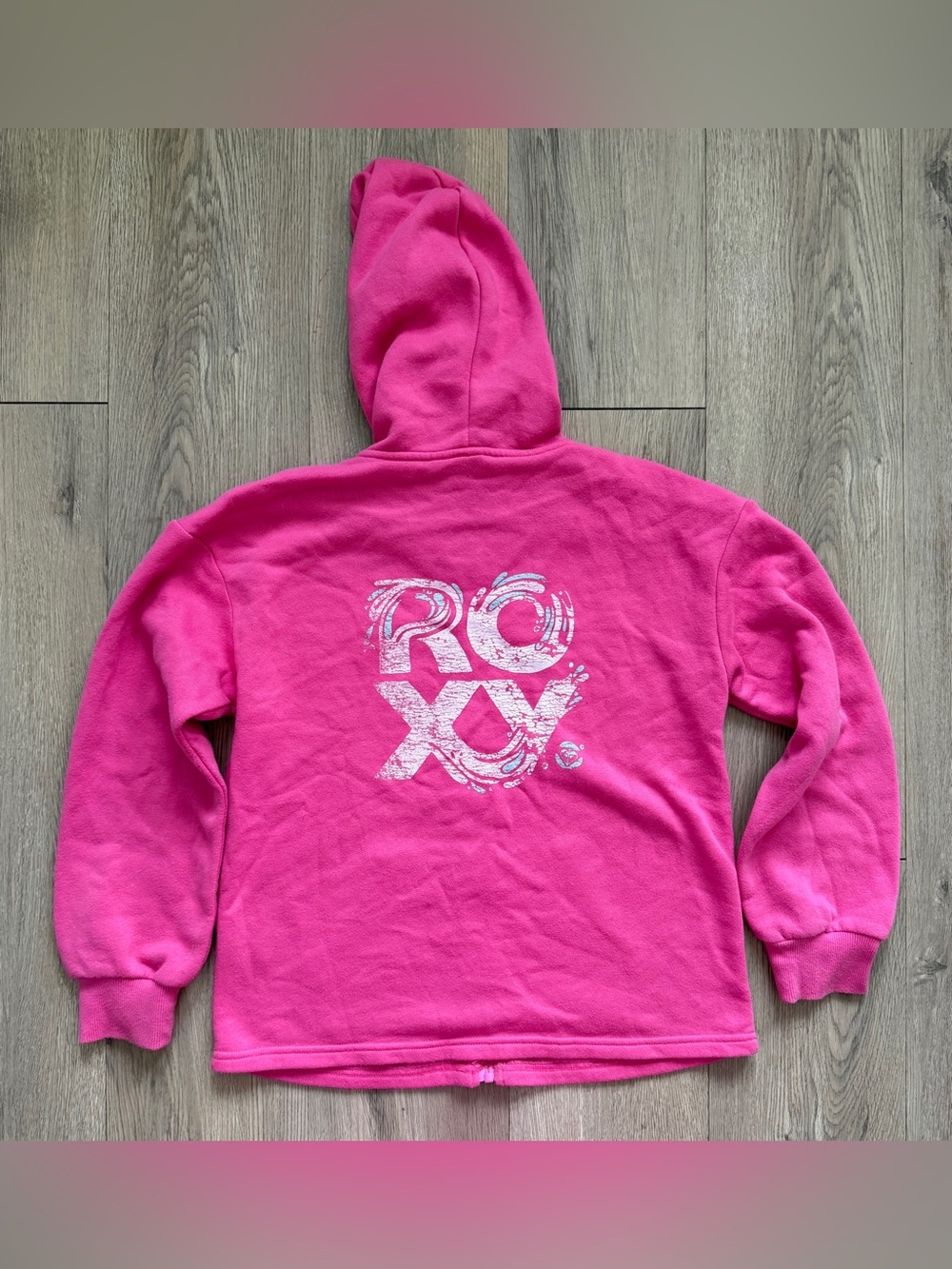 Roxy Girl Pink Zip Up Jacket Fits Womens X-Small/Kids 12/14